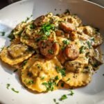 Creamy Cajun Sausage Ravioli