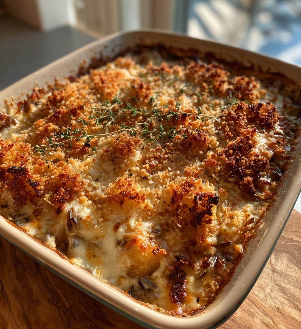 French Onion and Wild Rice Casserole