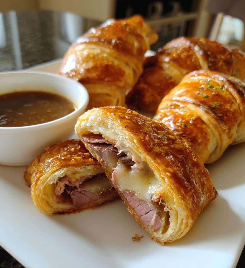 French dip crescent rolls - detail 1
