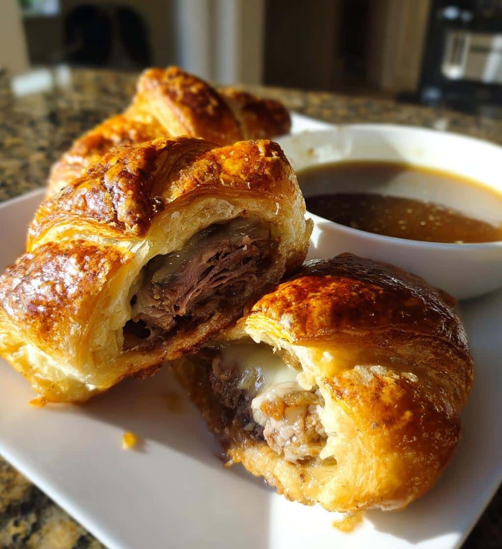 French dip crescent rolls
