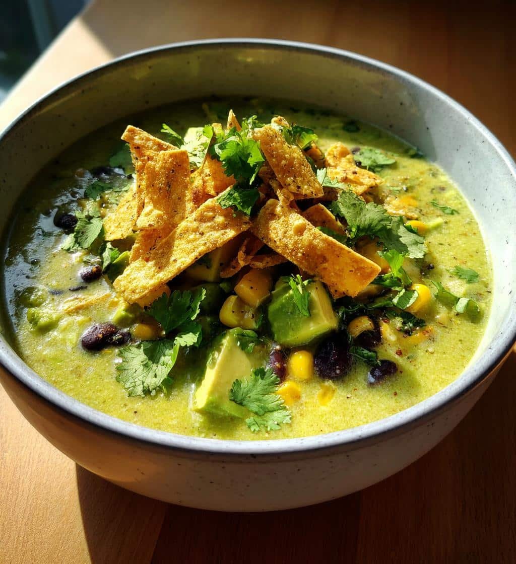 35-Minute Healthy Avocado Lime Creamy Tortilla Soup Recipe 4 Healthy Avocado Lime Creamy Tortilla Soup - detail 1