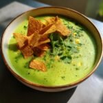 Healthy Avocado Lime Creamy Tortilla Soup