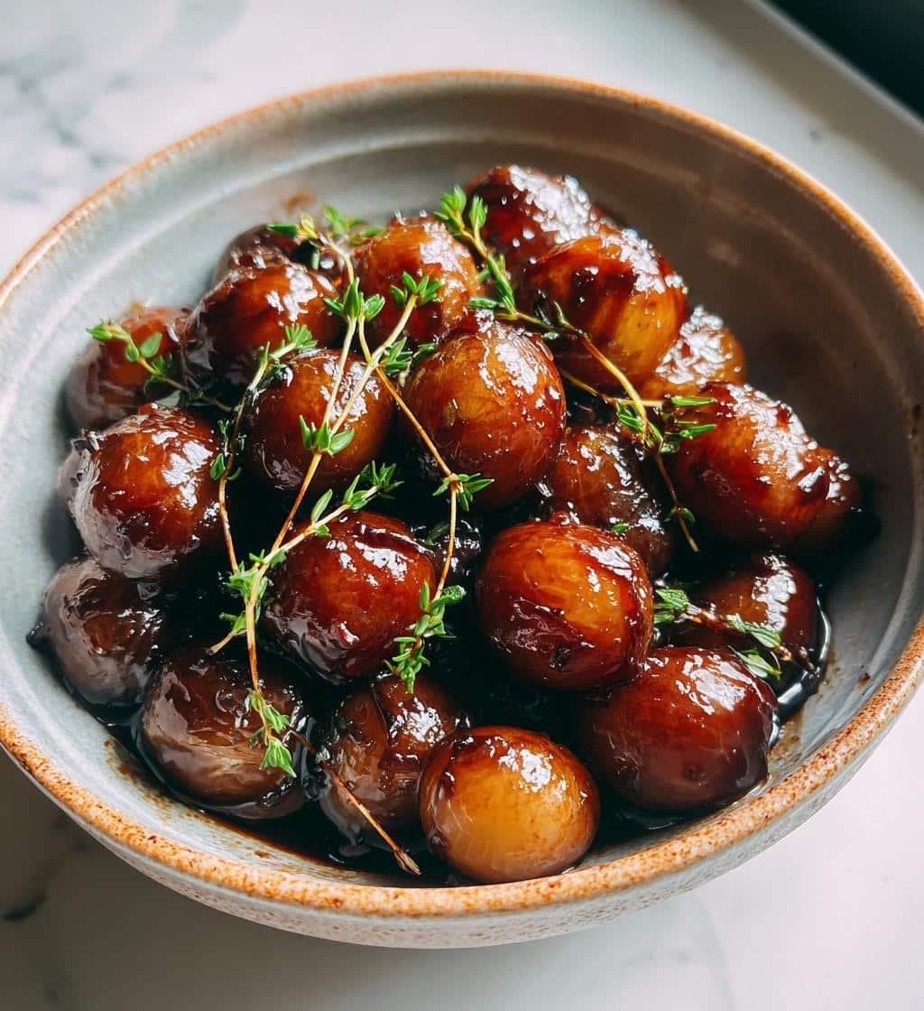 Healthy Balsamic Glazed Pearl Onions - detail 1