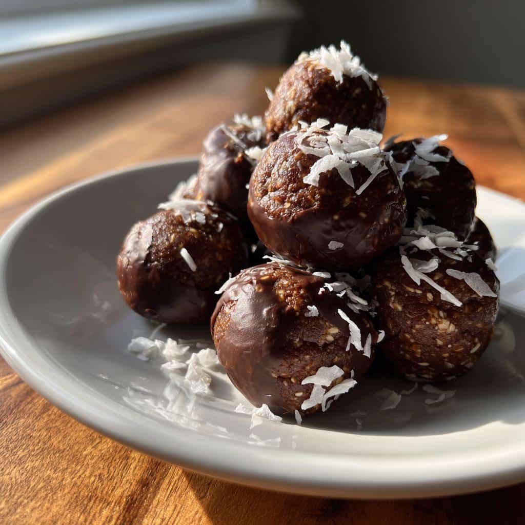 30-Second Healthy Chocolate Almond Joy Protein Balls Recipe 4 Healthy Chocolate Almond Joy Protein Balls - detail 1