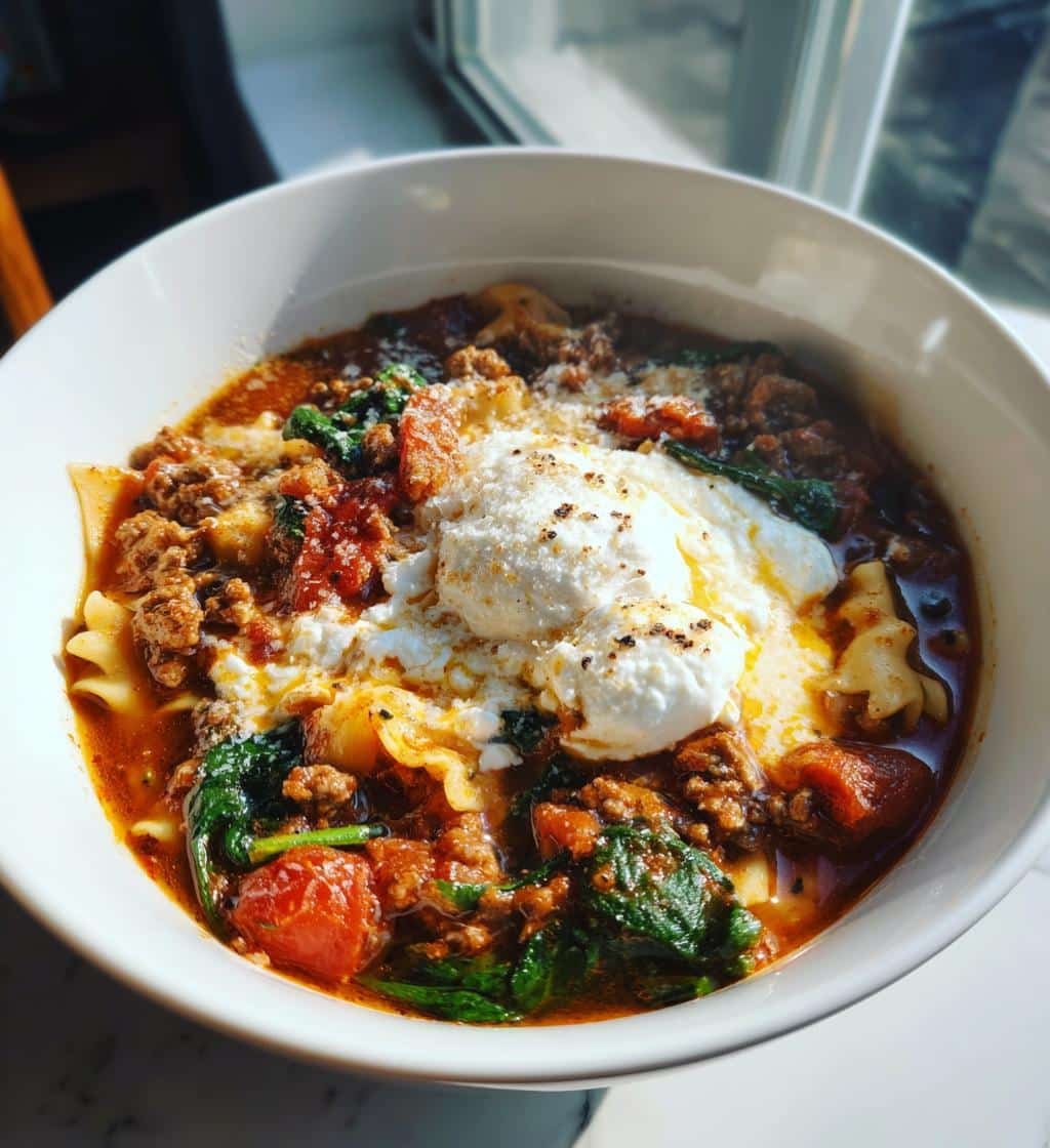 Hearty Crockpot Lasagna Soup: 10X Tastier Than Takeout! 4 Healthy Crockpot Lasagna Soup - detail 1