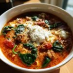 Healthy Crockpot Lasagna Soup