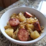 Healthy Crockpot Sausage, Potatoes & Sauerkraut