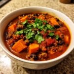 Healthy Crockpot Sweet Potato Chili