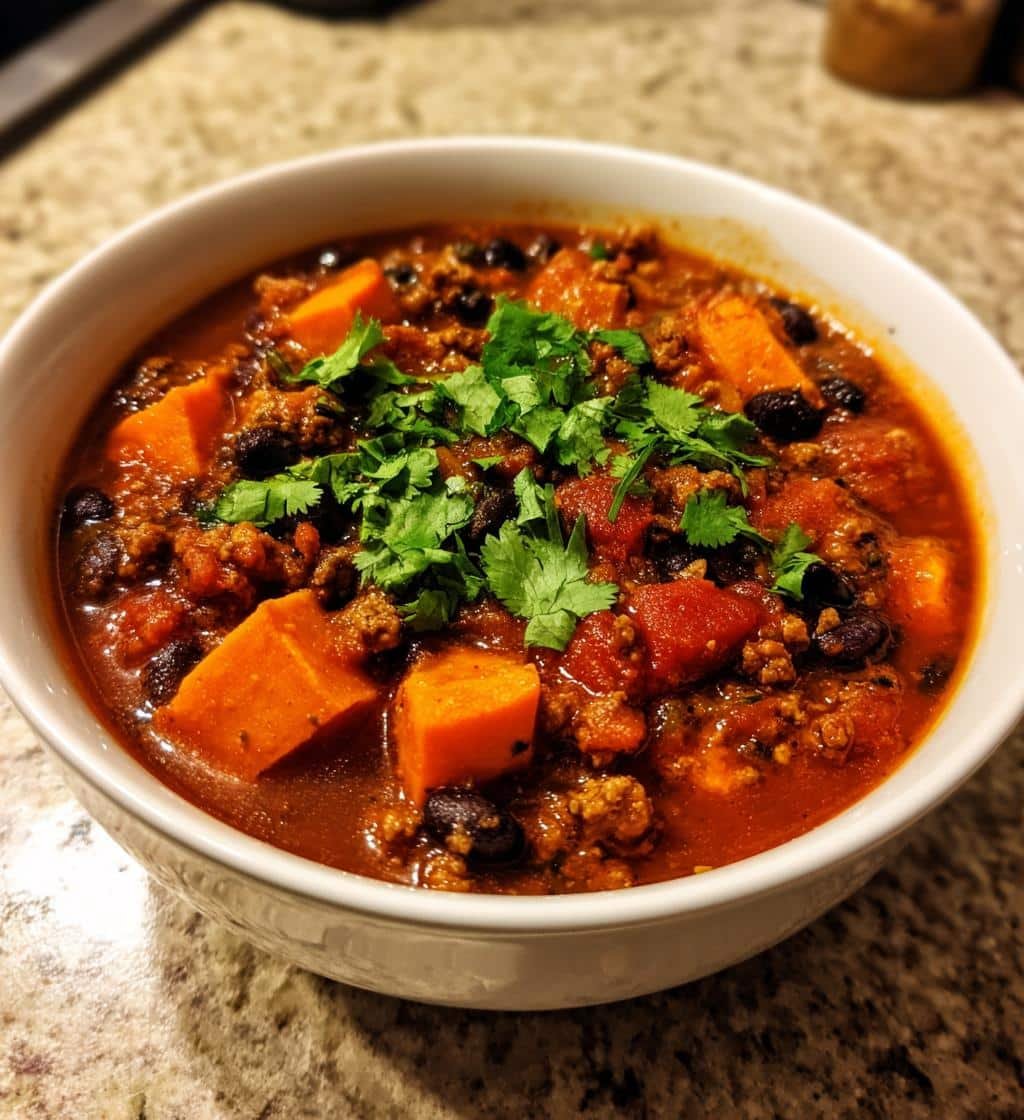 Healthy Crockpot Sweet Potato Chili