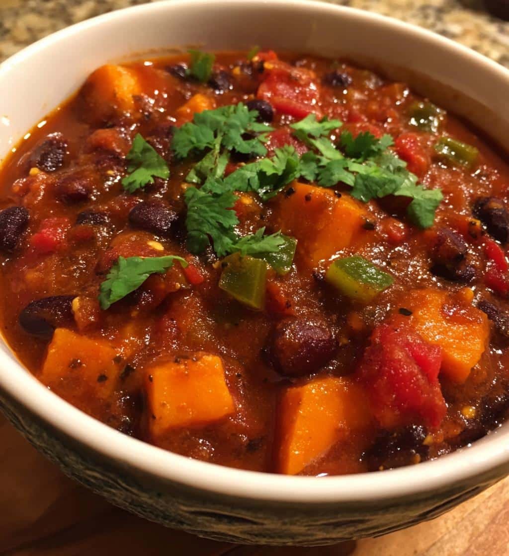 Healthy Crockpot Sweet Potato Chili