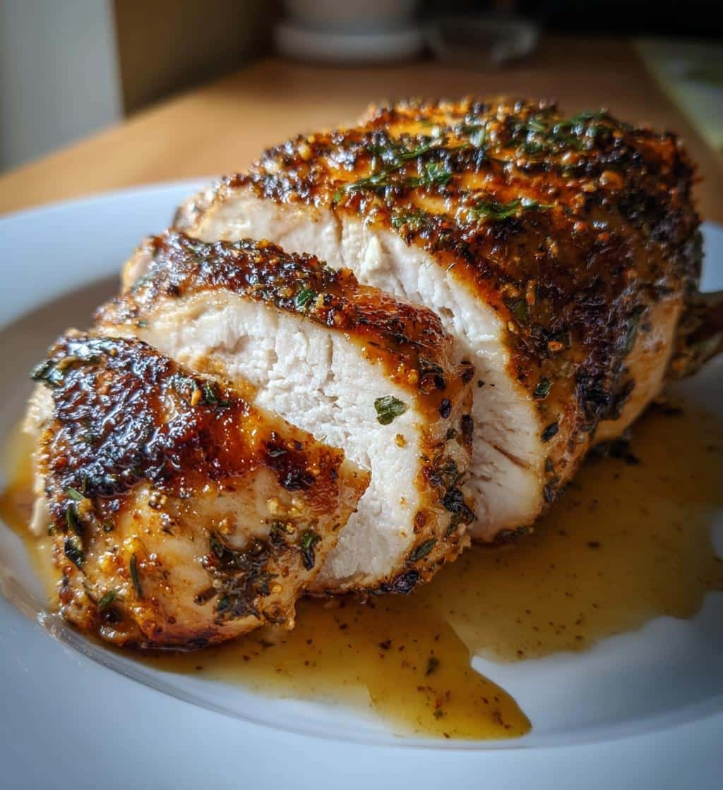 Healthy Crockpot Turkey Breast (Herb & Garlic)