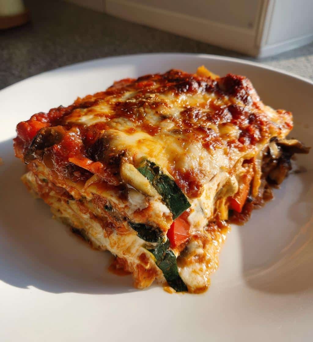 Healthy Crockpot Vegetable Lasagne - detail 1