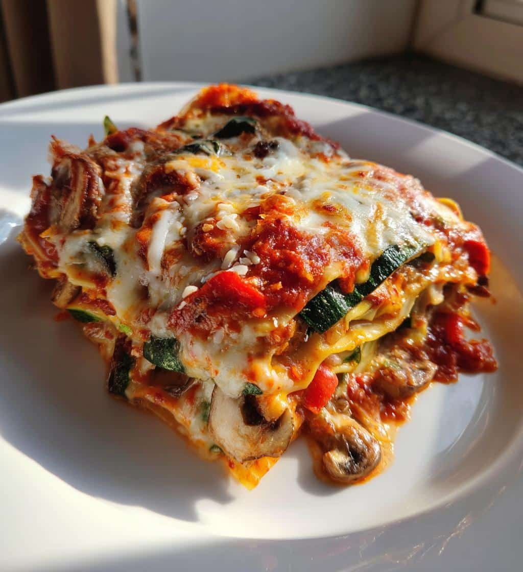 Healthy Crockpot Vegetable Lasagne