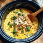 Healthy Crockpot street corn dip