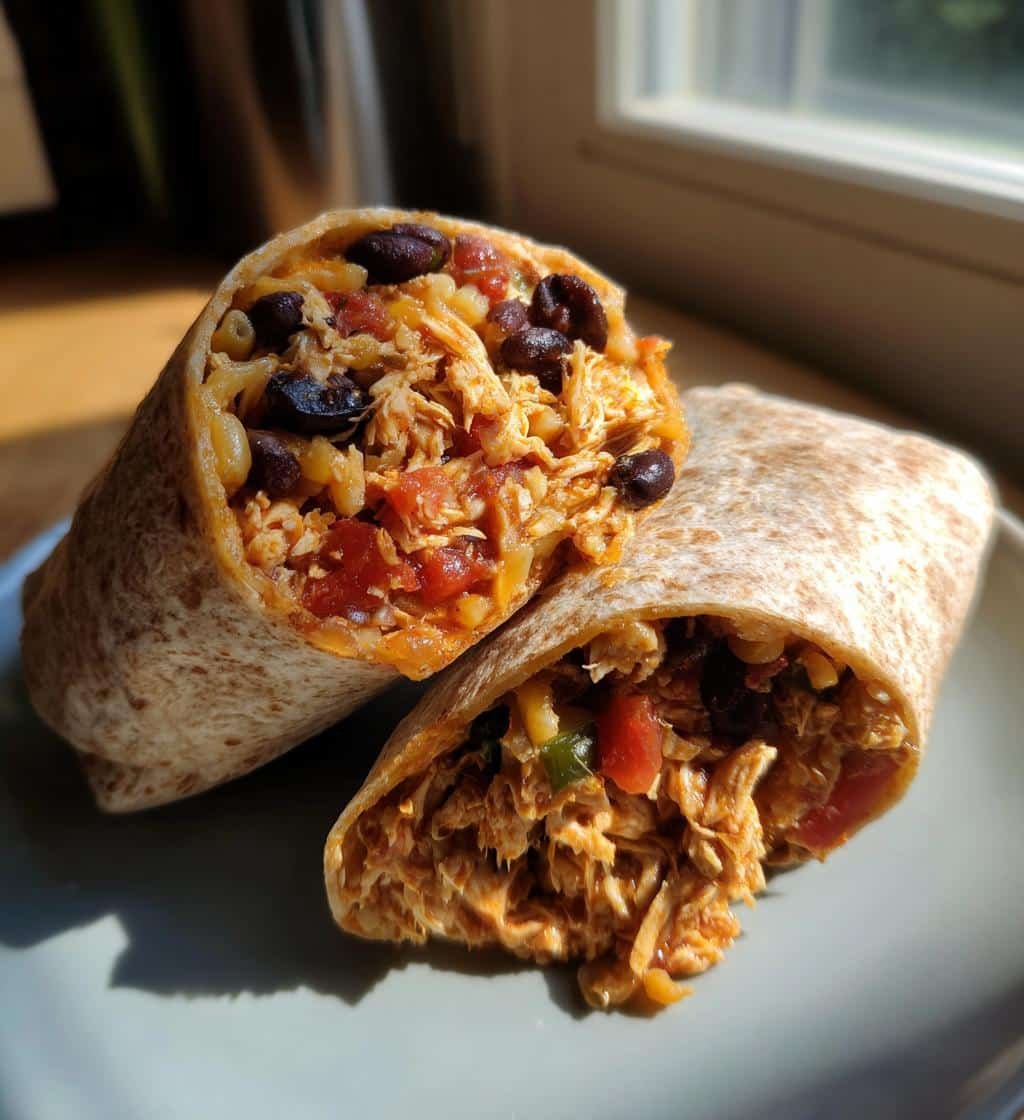 Healthy Delicious Crockpot Chicken & Bean Burrito Mac - detail 1