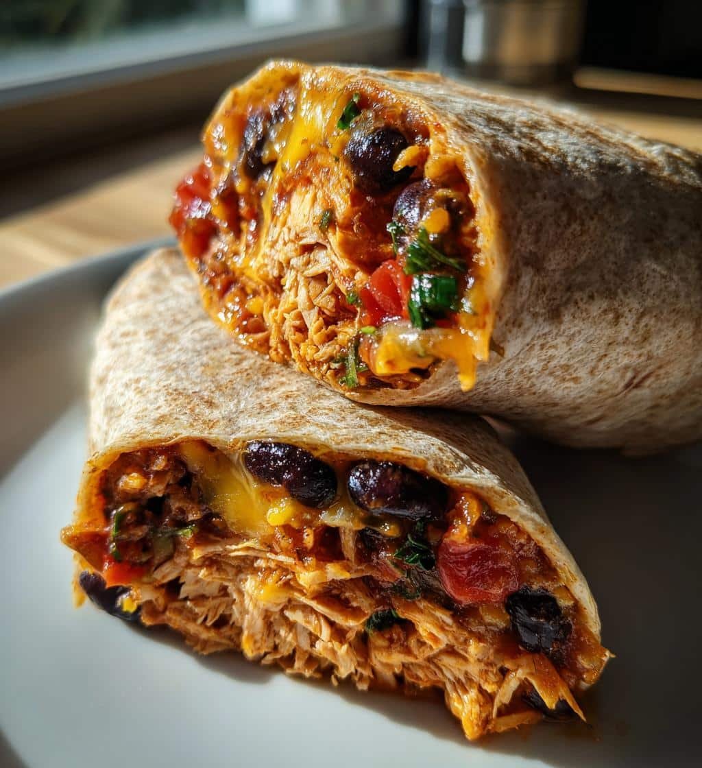 Healthy Delicious Crockpot Chicken & Bean Burrito Mac