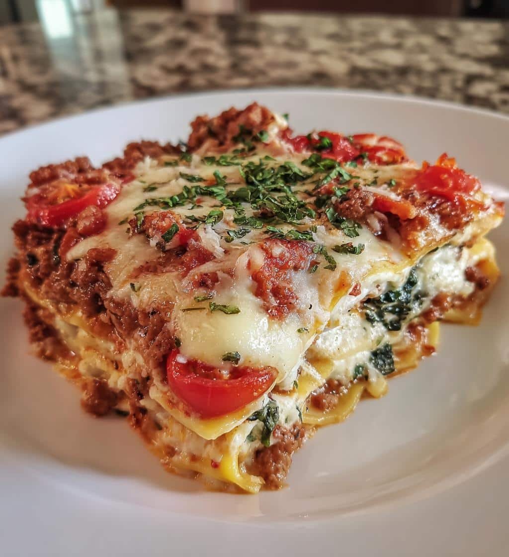 Healthy Delicious Lasagna with Roasted Tomato