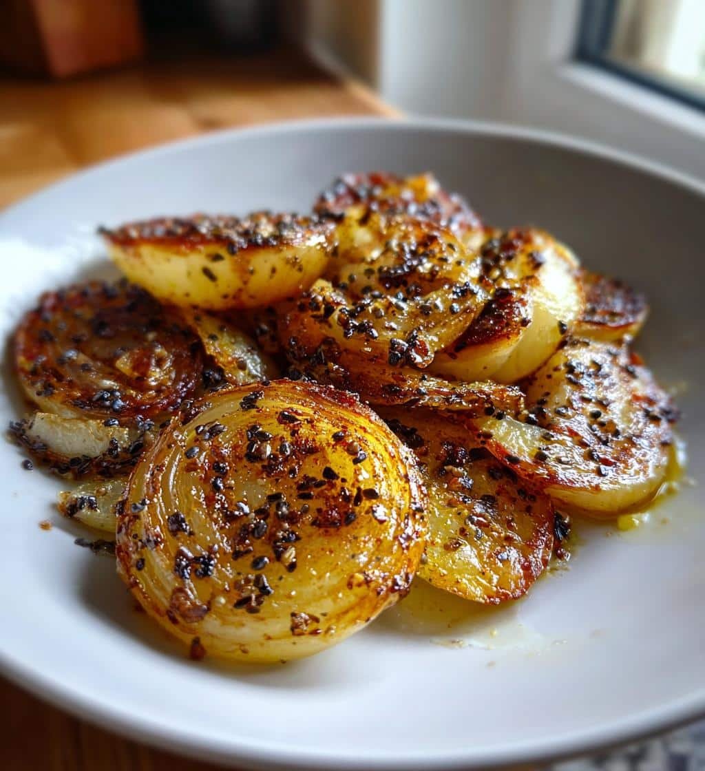 Healthy Everything Bagel Seasoning Roasted Onions