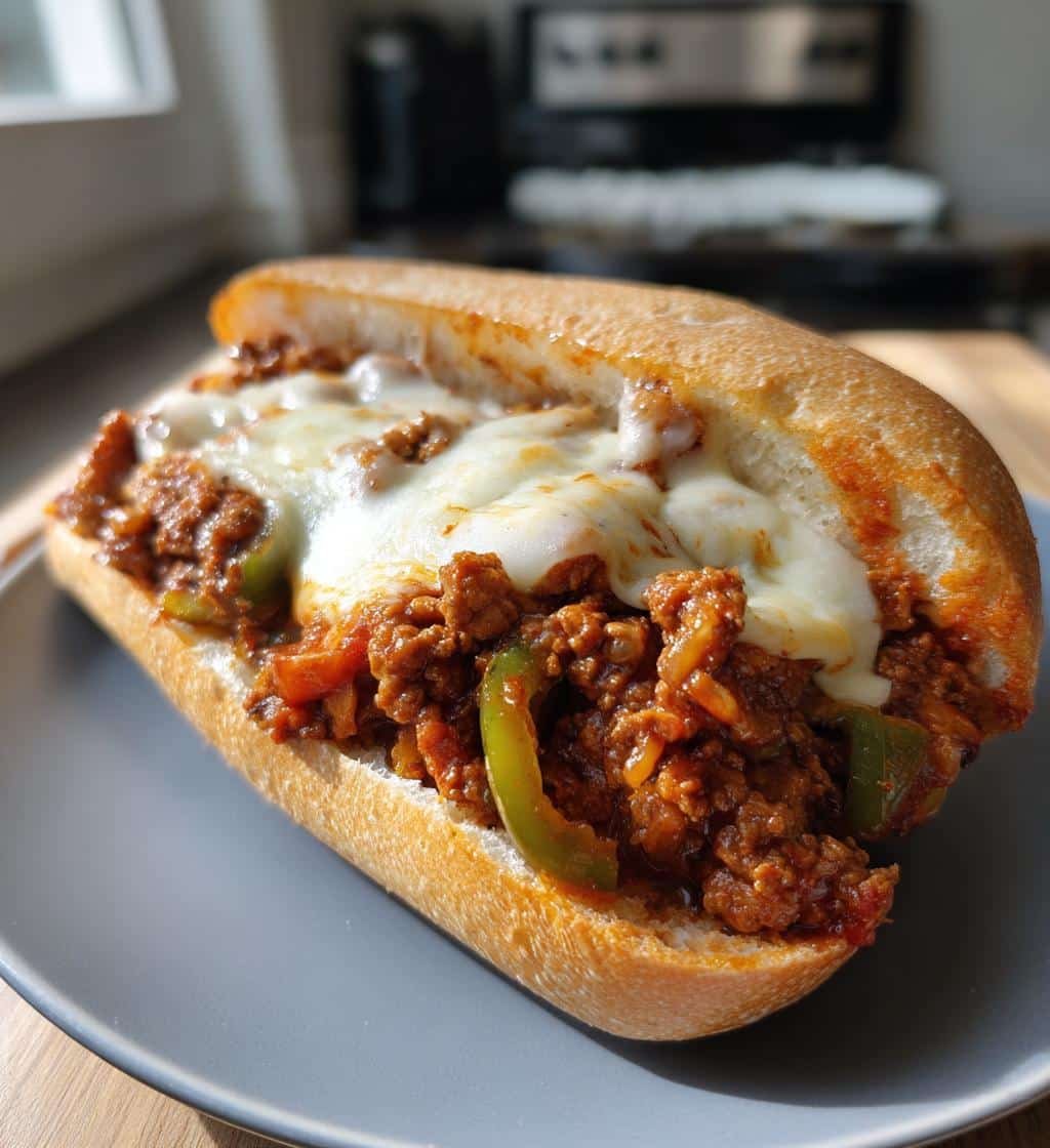 Healthy Garlic Bread Cheesesteak Sloppy Joes - detail 1