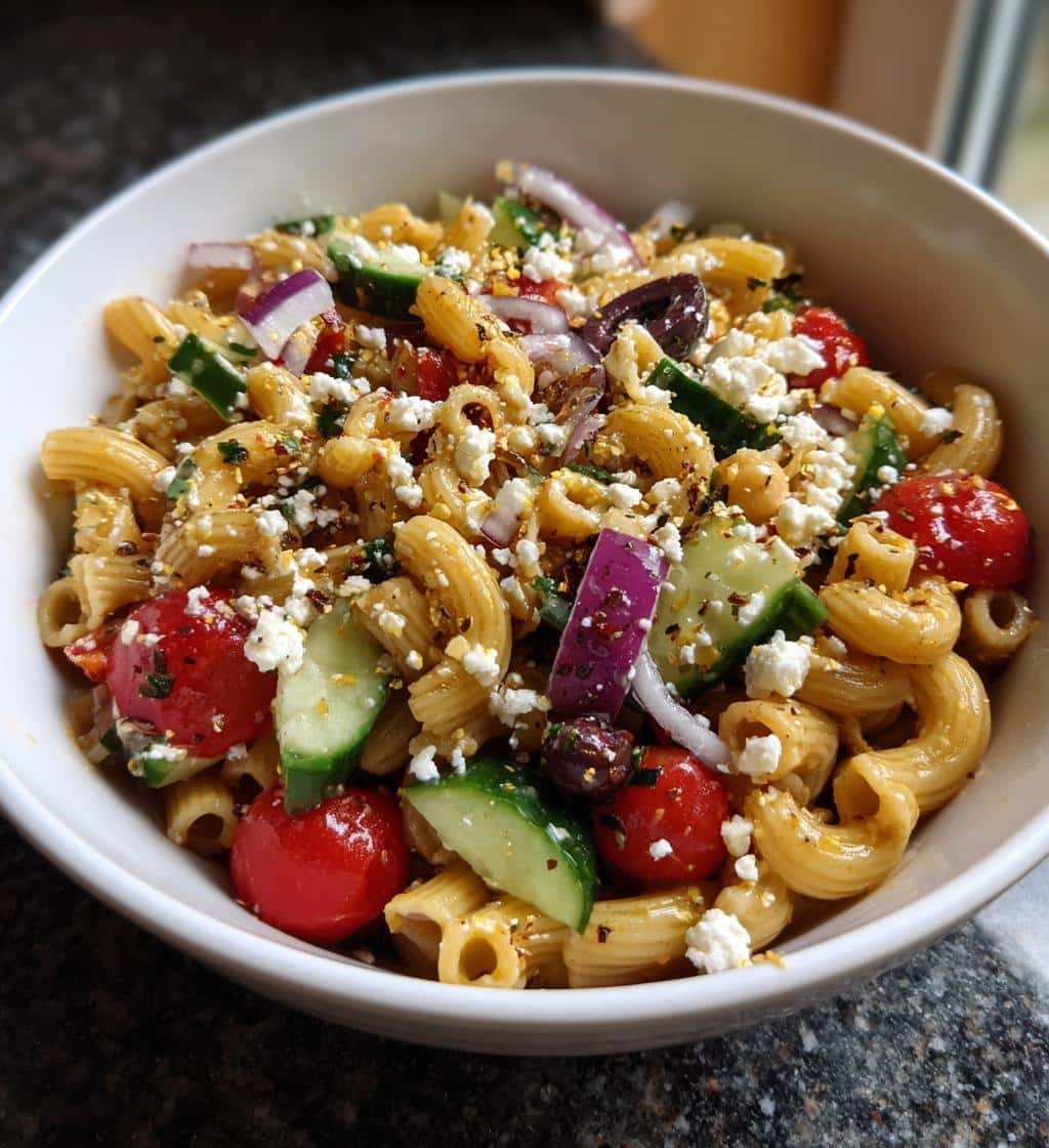 Healthy High-Protein Pasta Salad with Chickpea Pasta - detail 1
