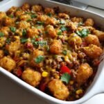 Healthy Homemade Taco Tater Tot Casserole