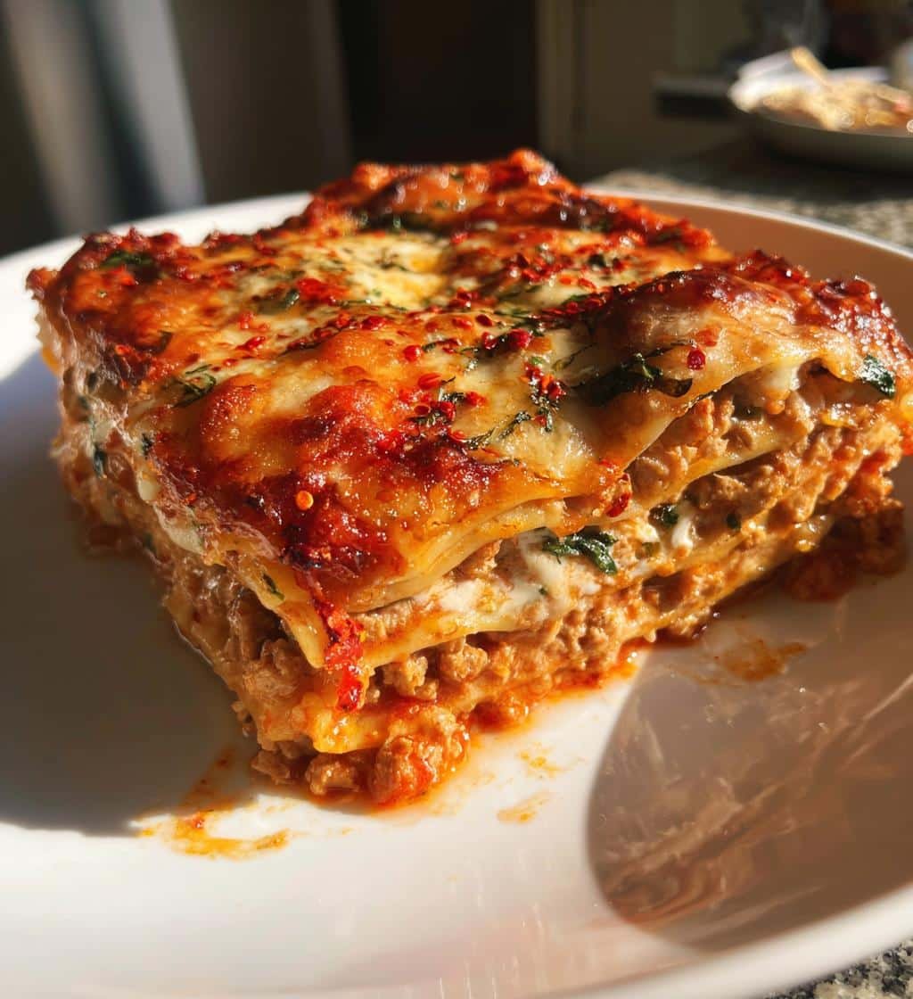 Healthy Lasagna with Calabrian Chili Oil