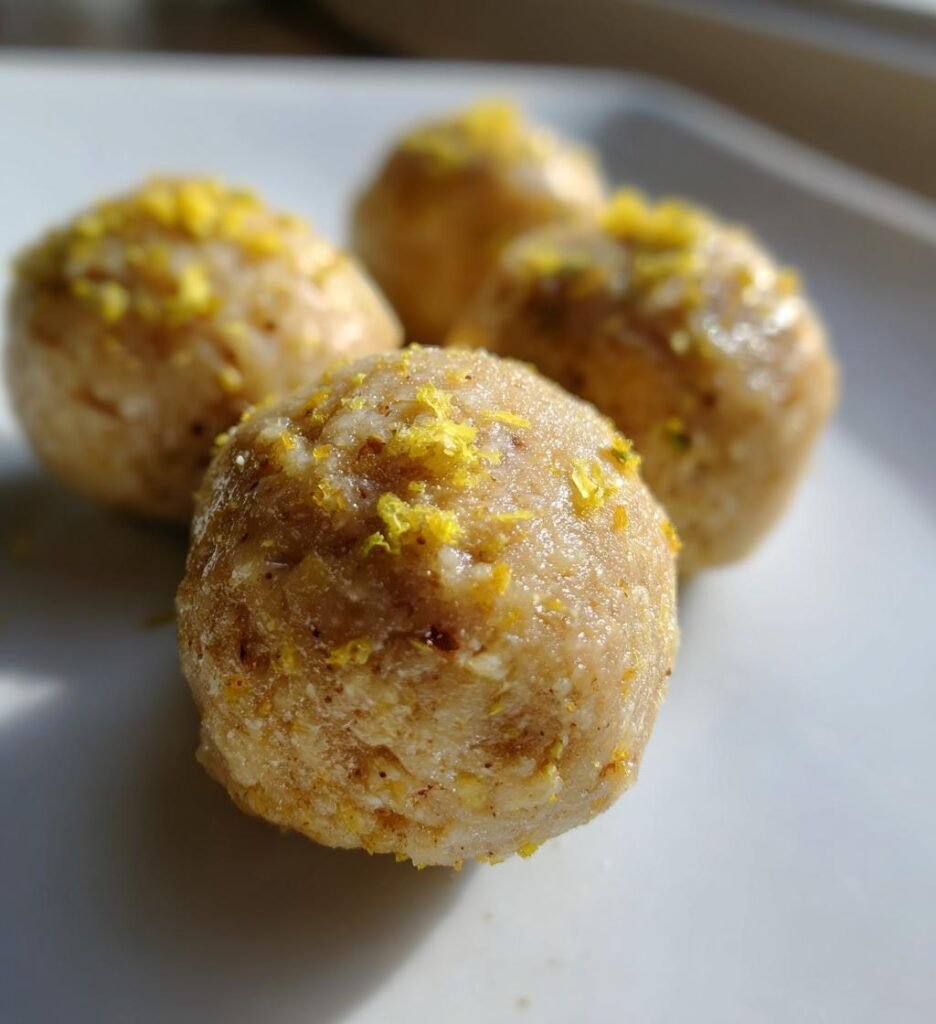 Healthy Lemon Vanilla Protein Balls
