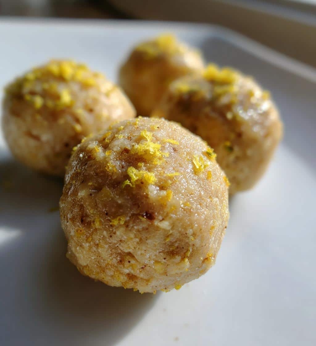 Healthy Lemon Vanilla Protein Balls