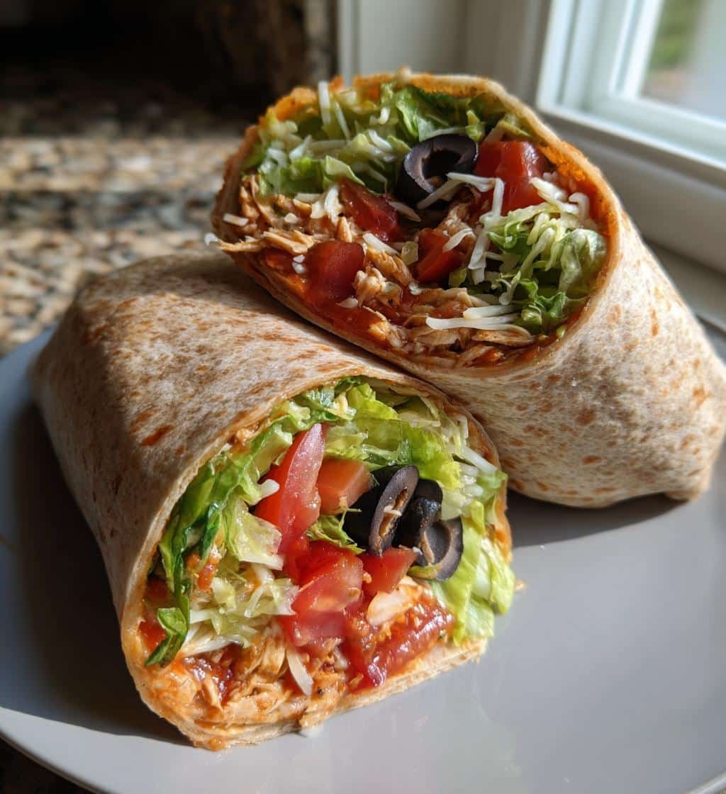 Healthy Pizza Salad Wraps - detail 1