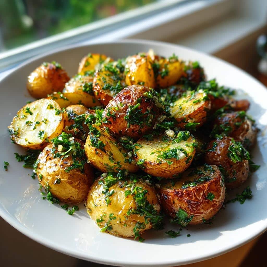 Healthy Quick 5-Ingredient Garlic Parsley Potatoes - detail 1