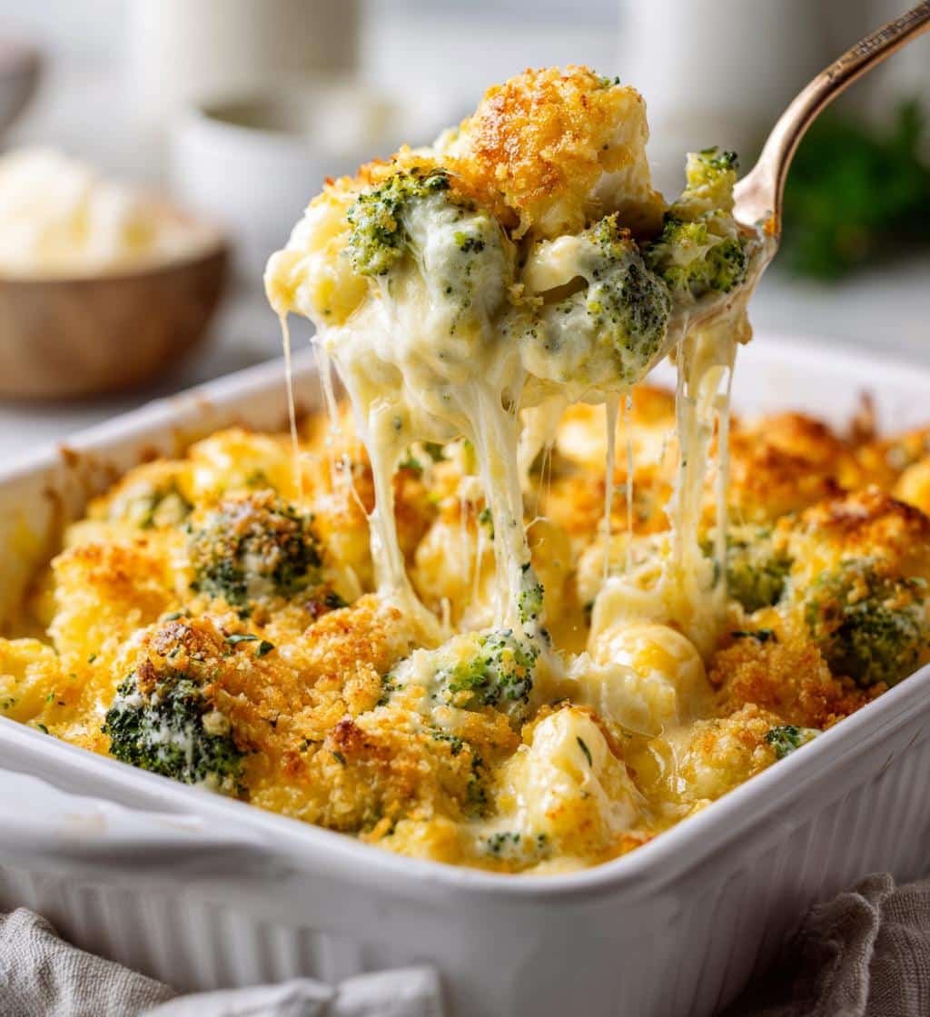 Healthy Quick Broccoli Cheese Casserole
