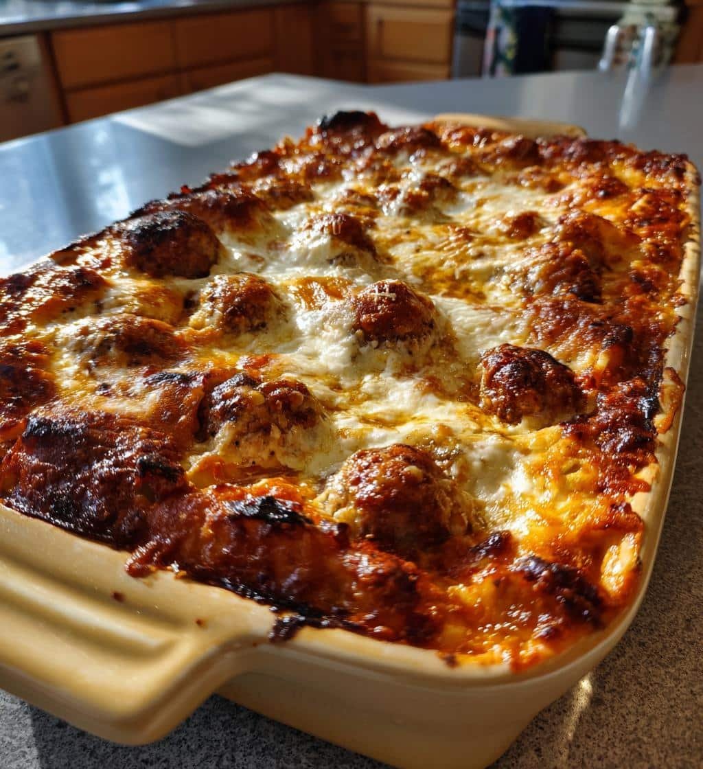 Healthy Quick Turkey Meatball Lasagna - detail 1