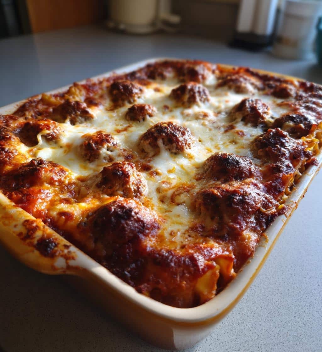 Healthy Quick Turkey Meatball Lasagna