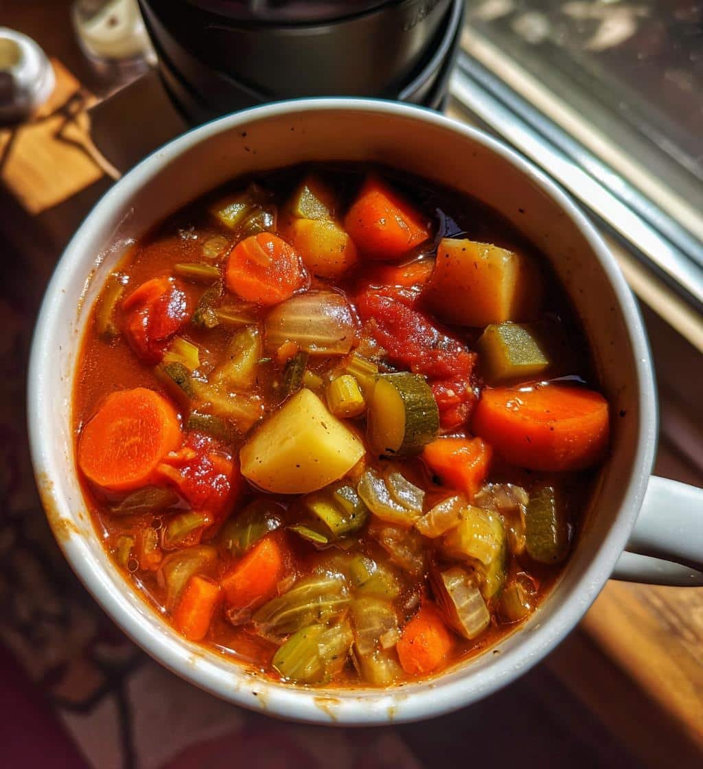 Healthy Slow Cooker Dump Veggie Soup