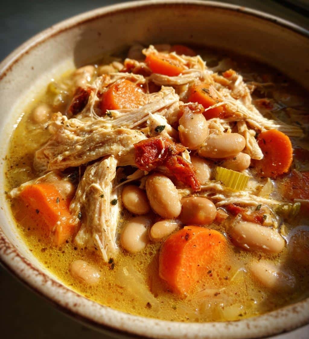 Healthy Slow Cooker Tuscan Chicken Stew - detail 1