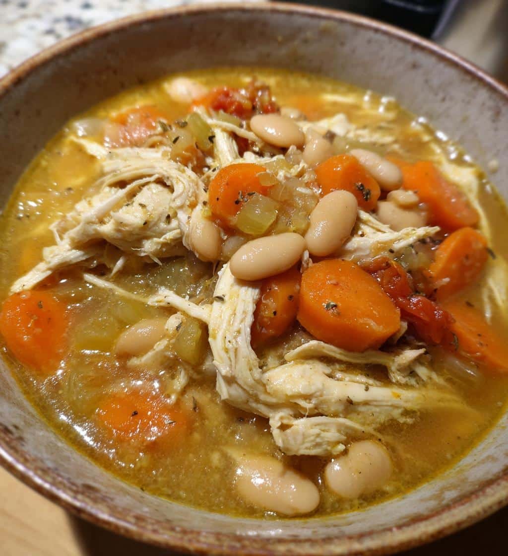 Healthy Slow Cooker Tuscan Chicken Stew