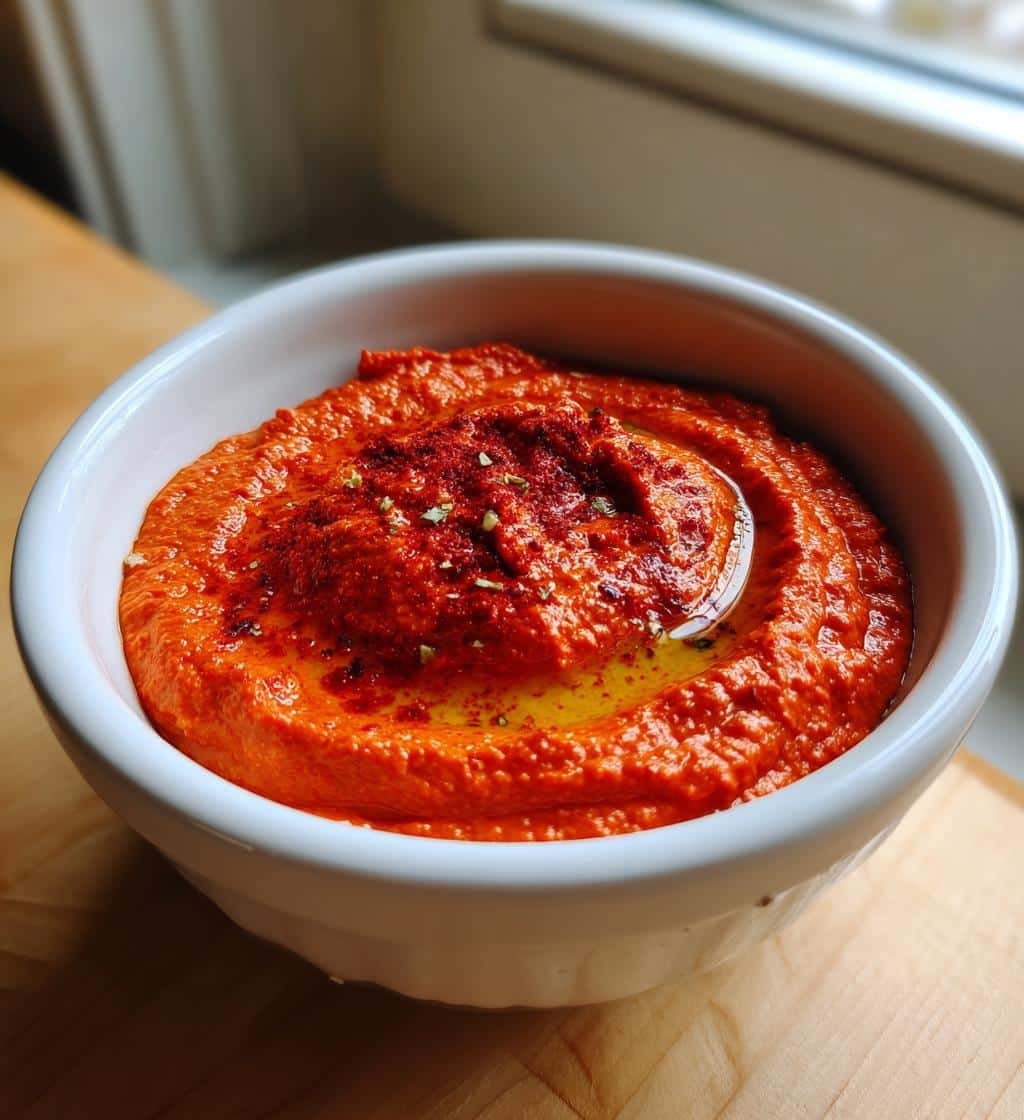 Healthy Spanish Roasted Pepper Dip - detail 1