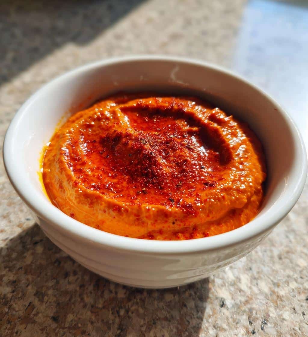 Healthy Spanish Roasted Pepper Dip - detail 1