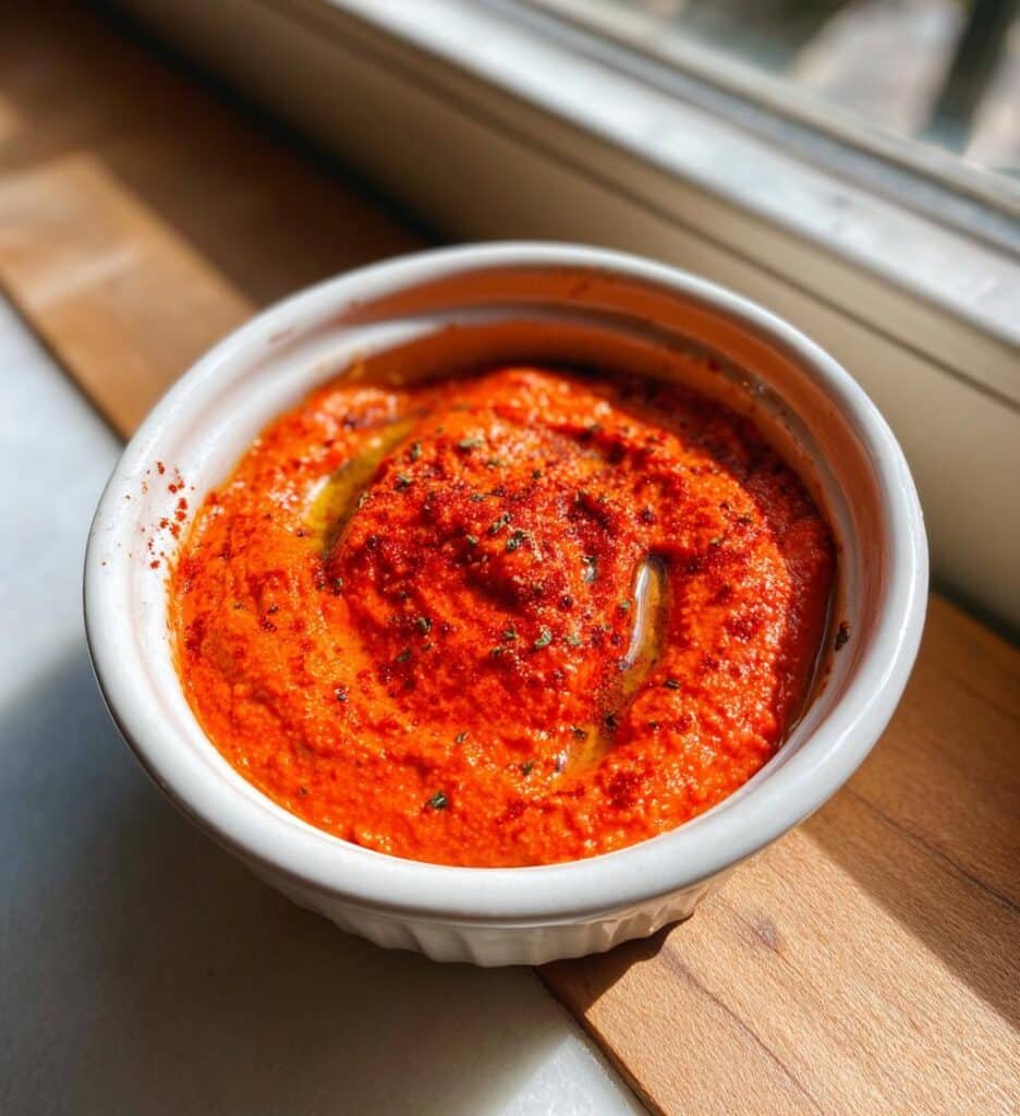 Healthy Spanish Roasted Pepper Dip