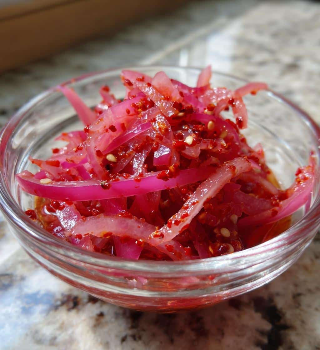 Healthy Spicy Korean Pickled Onions (Gochugaru)