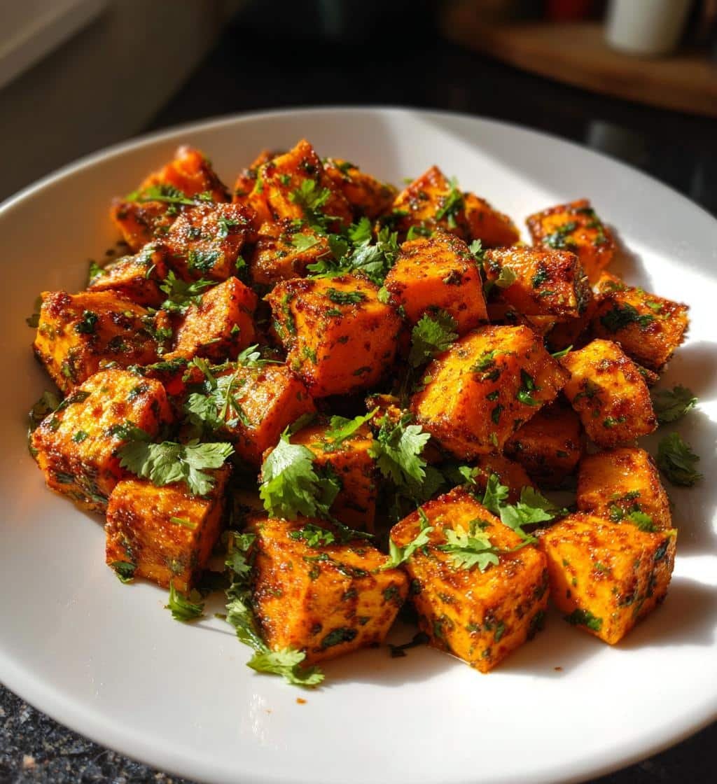 Healthy Spicy Roasted Sweet Potatoes with Lime
