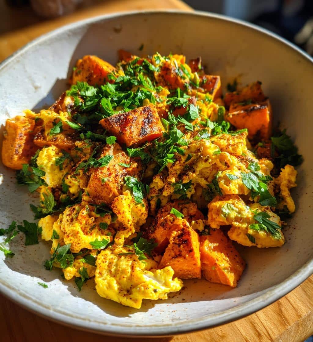Healthy Sweet Potato Scramble Breakfast Bowl - detail 1