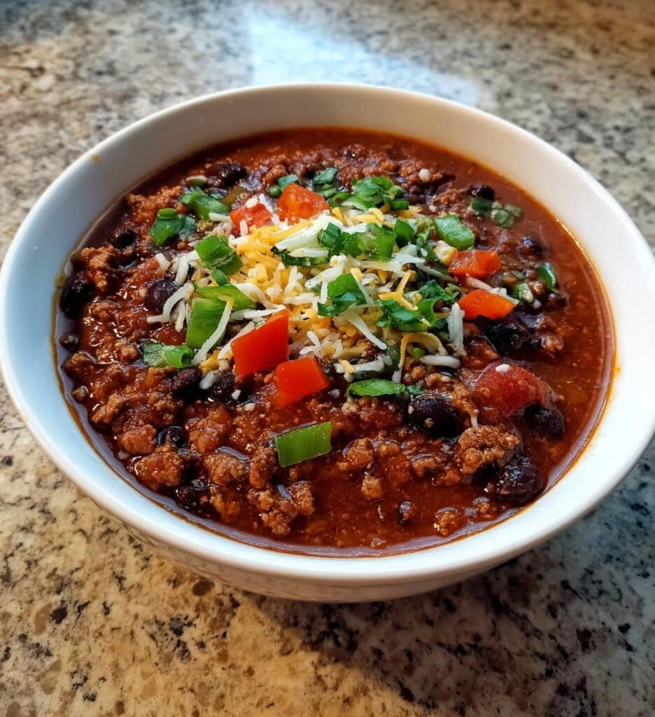 Healthy crockpot Pumpkin Turkey Chili