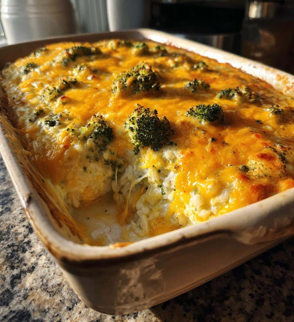 Homemade Broccoli Cheese Wild Rice Casserole - detail 1