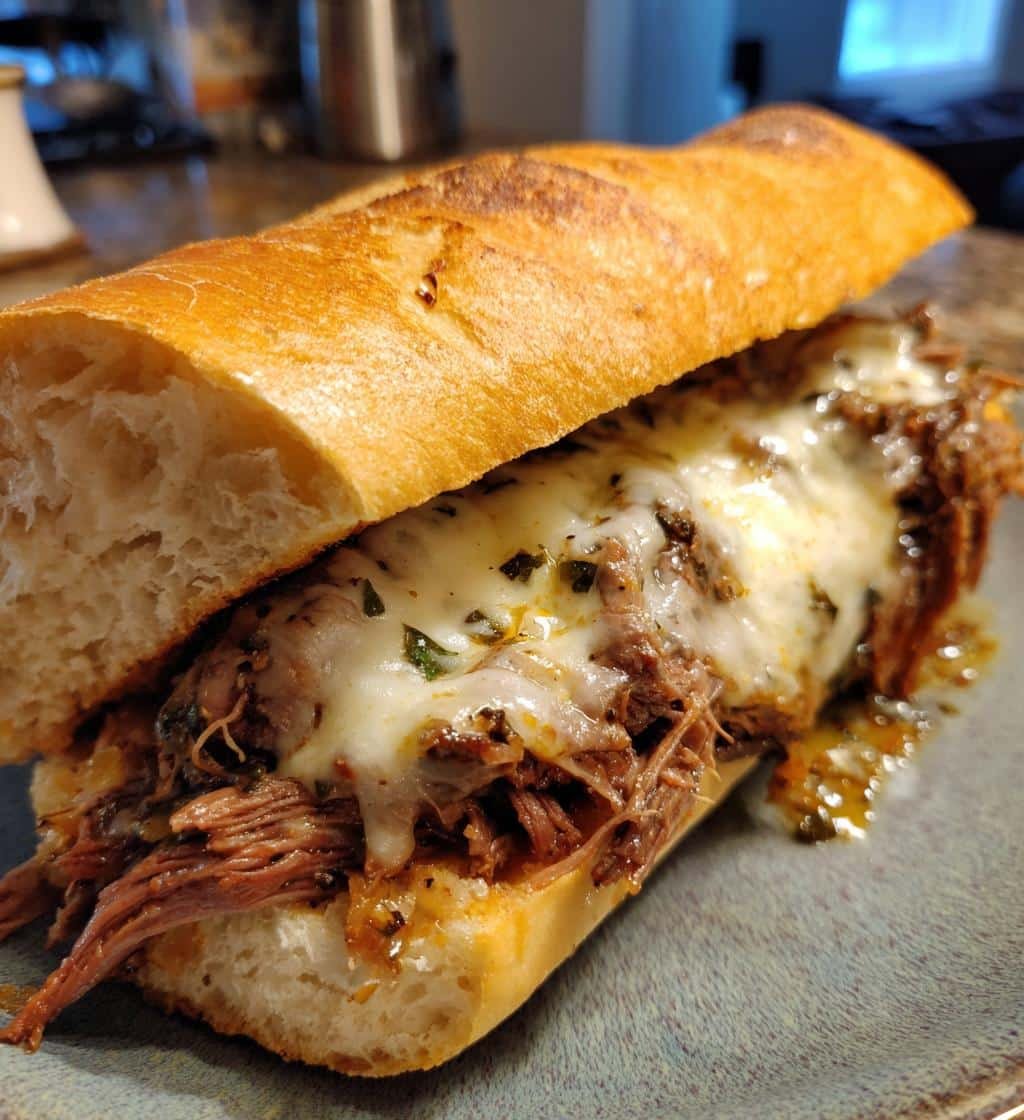 Italian Beef Sandwiches in the crockpot - detail 1