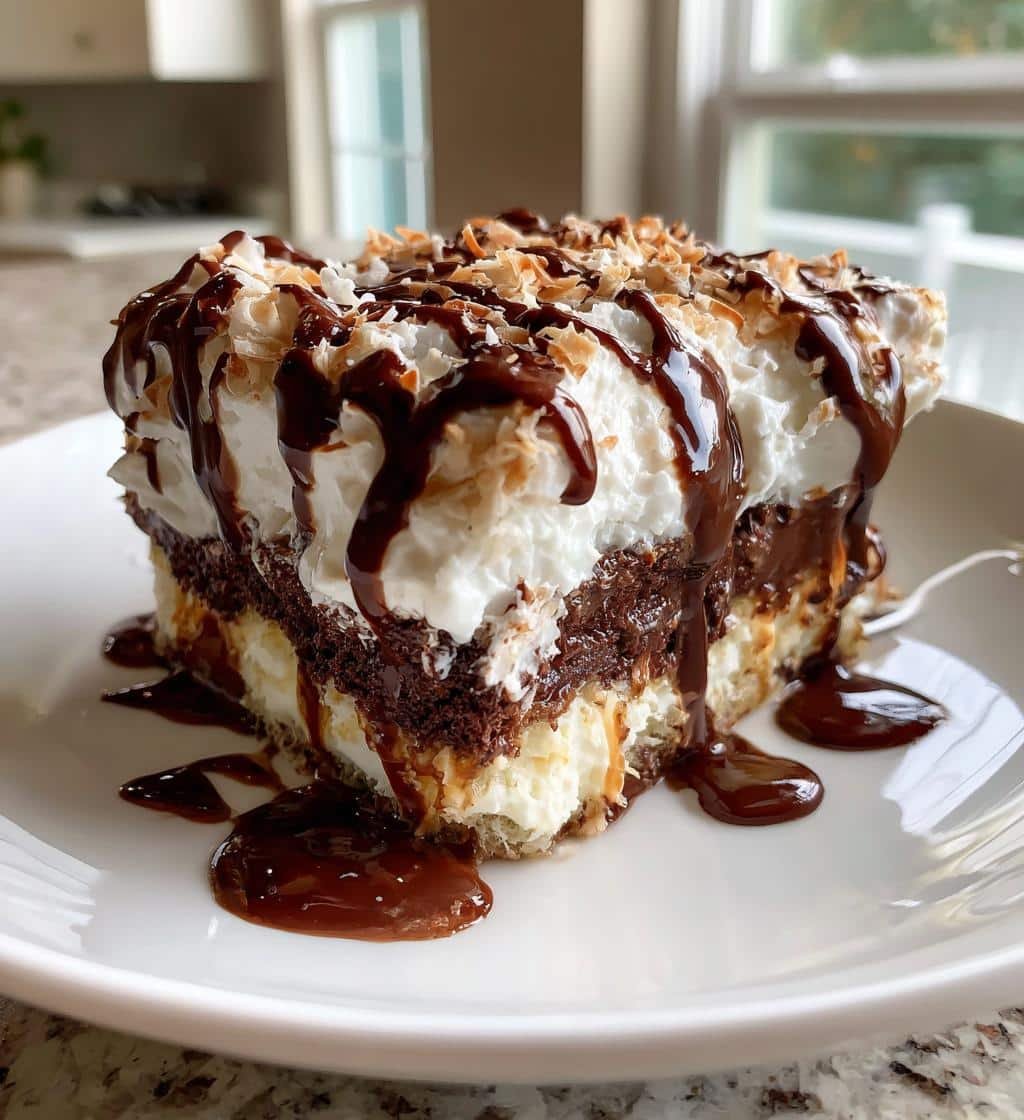 Mounds Poke Cake - detail 1