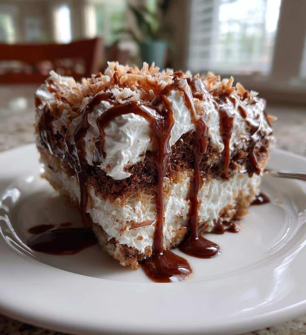 Mounds Poke Cake