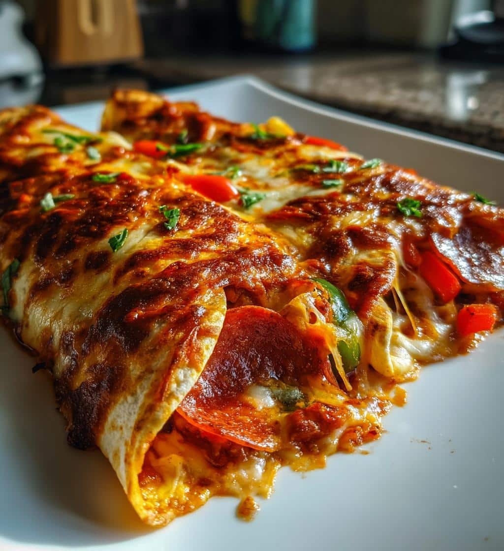 Pepperoni Pizza Enchiladas