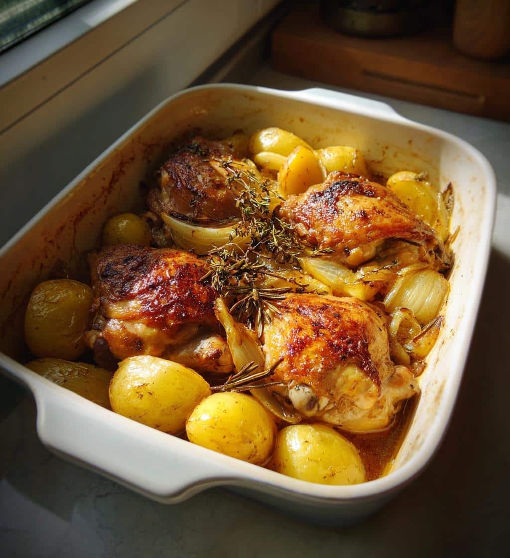 Provencial Chicken & Potatoes in the crockpot - detail 1