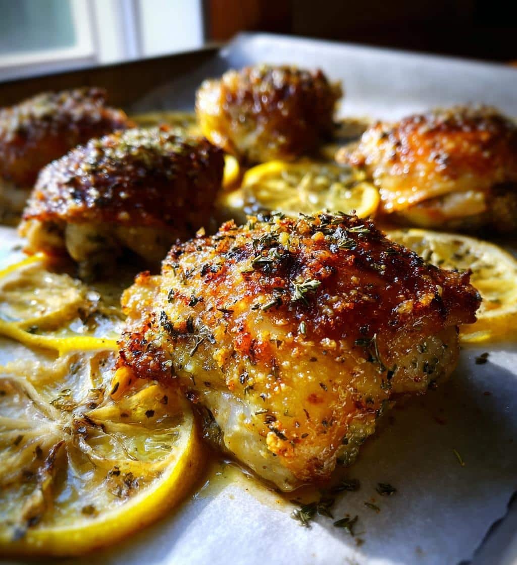 Sheet Pan Parmesan Garlic Chicken Thighs